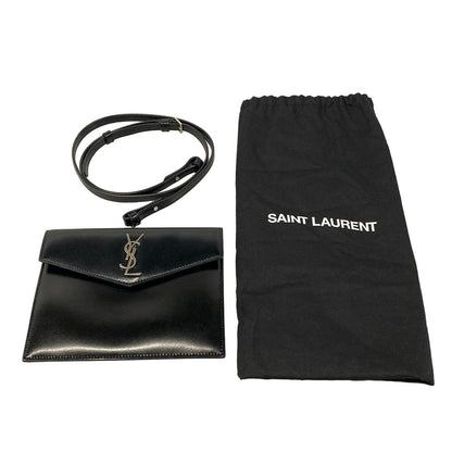 Saint Laurent Paris Handbag Light Gray Black Leather — view 8