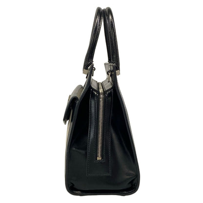 Saint Laurent Paris Handbag Light Gray Black Leather — view 4