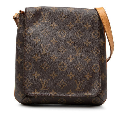 Louis Vuitton Monogram Musette Salsa Short Shoulder Bag Brown Leather