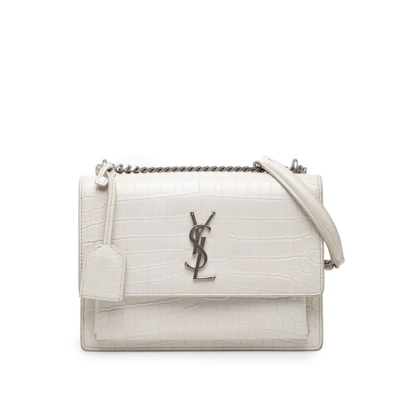 Saint Laurent YSL Logo Sunset Croco Shoulder