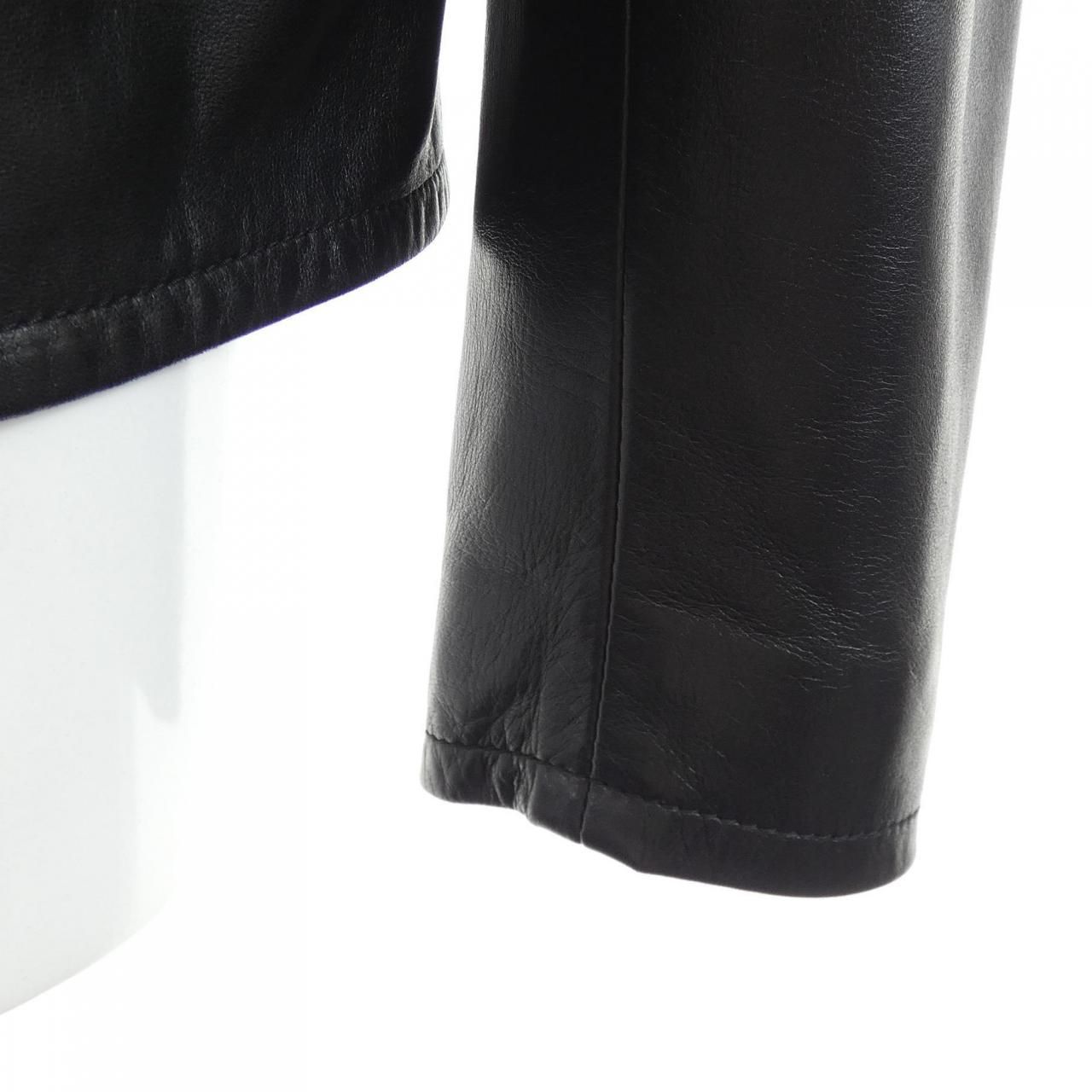 Saint Laurent Classic Motorcycle Jacket Leather Rider's — view 6