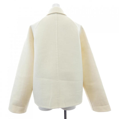 Hermes Double Face Clou de Selle Lambskin Button Coat — view 2