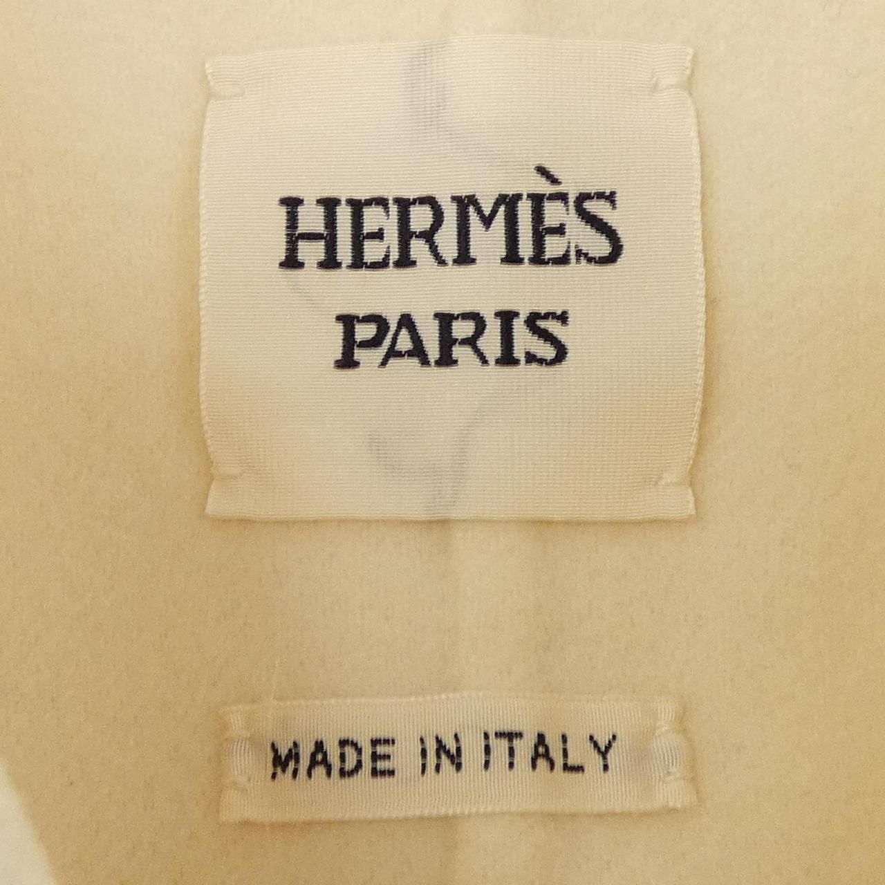 Hermes Double Face Clou de Selle Lambskin Button Coat — view 4
