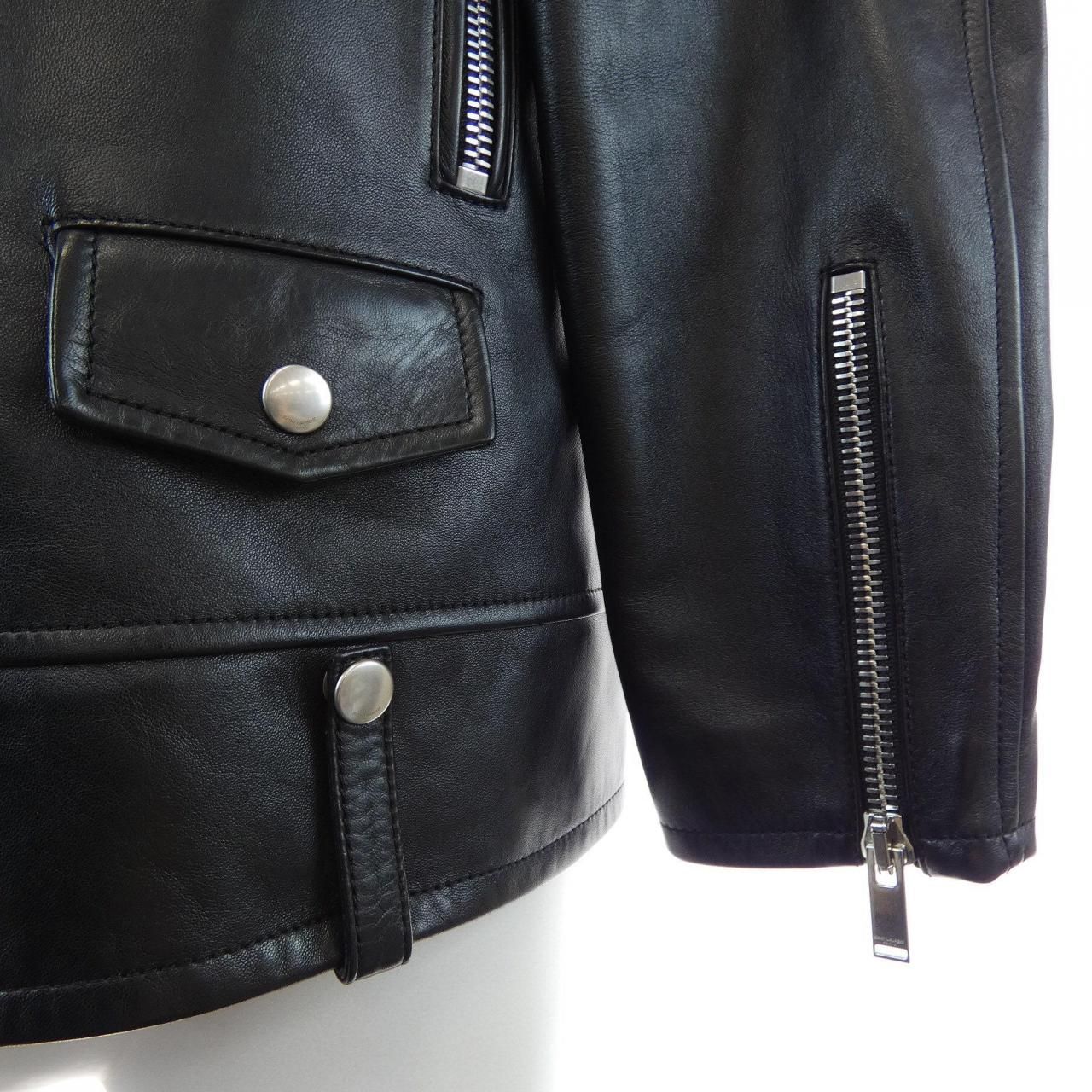Saint Laurent Classic Motorcycle Jacket Leather Rider's — view 6