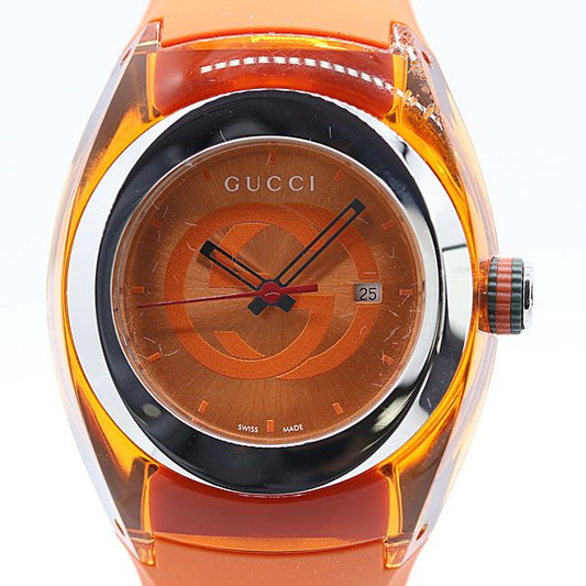 Gucci Sink 137.3 SS Quartz Orange Dial Watch