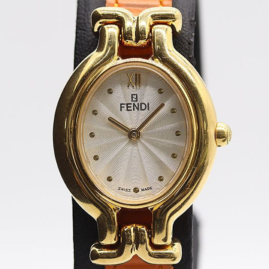 Fendi Box with Chameleon Quartz Silver Dial Watch