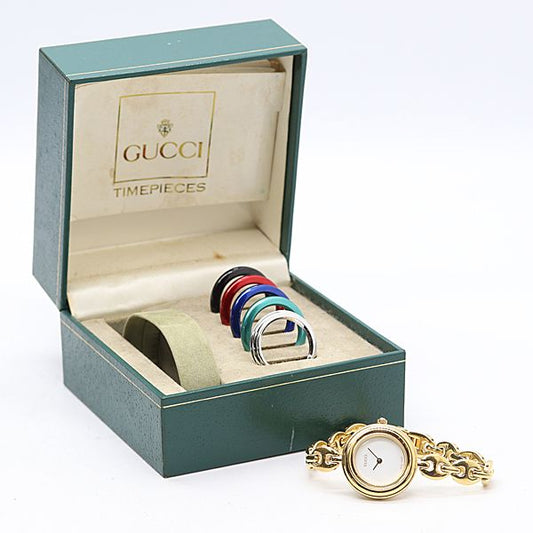 Gucci Change Bezel 11 12.2 Quartz White Dial Watch