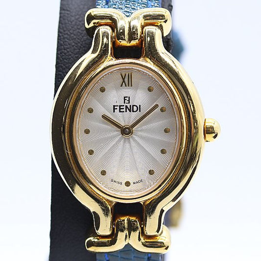 Fendi Box with Chameleon Quartz Silver Dial Watch