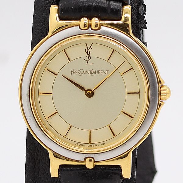 Saint Laurent 2200 Quartz Champagne Dial Watch