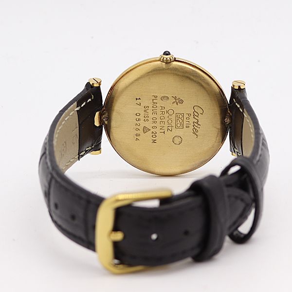 Cartier Must Vendome Vermeil Quartz Black Dial Watch — view 4