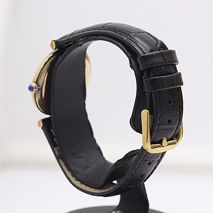 Cartier Bonded Must Vendome Vermeil Quartz Ivory Dial Watch — view 3