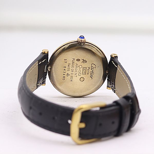 Cartier Bonded Must Vendome Vermeil Quartz Ivory Dial Watch — view 4
