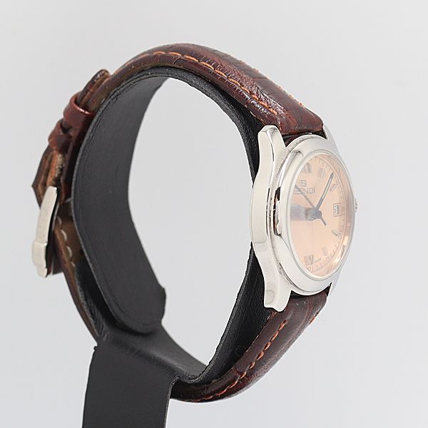 Fendi Quartz Date Pink Gold Dial Watch — view 2