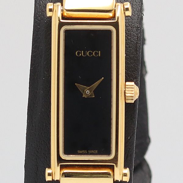 Gucci Quartz Bangle Watch Black Dial