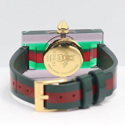 Gucci Vintage Web 143.5 Quartz Skeleton Gold Dial Watch — view 4