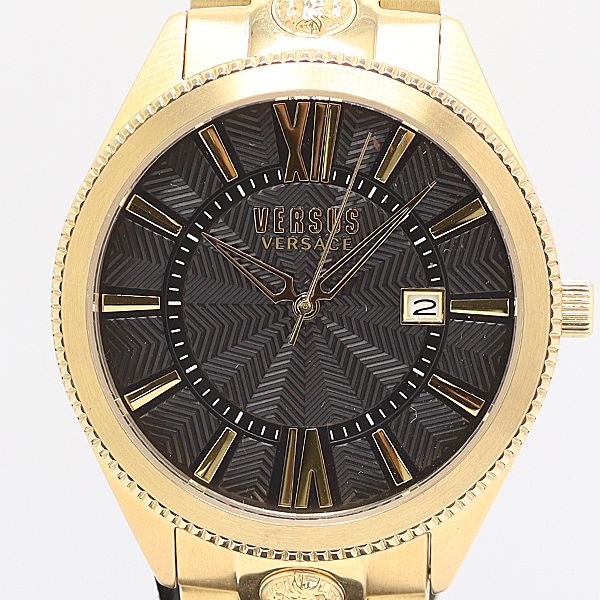 Versace Quartz Black Dial Date Watch