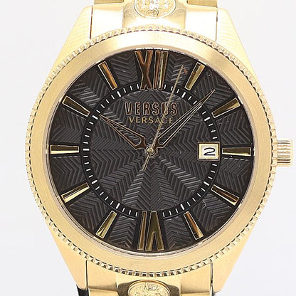 Versace Quartz Black Dial Date Watch