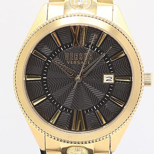 Versace Quartz Black Dial Date Watch