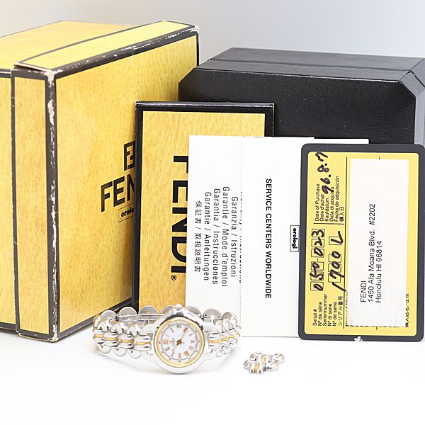 Fendi In Box with 2 Frames Orologi Quartz Date White Dial Watch — view 5