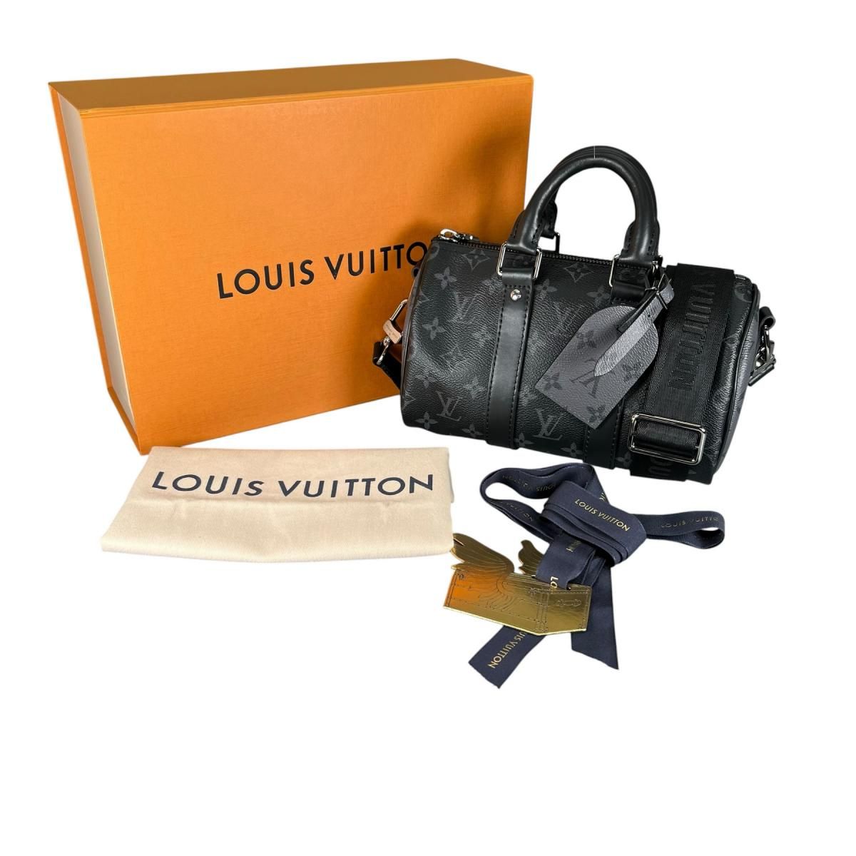 Louis Vuitton Eclipse Bandouliere Keepall 25 Handbag Black