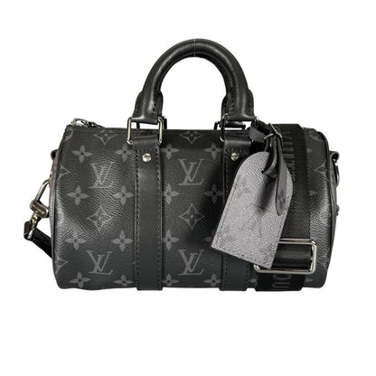 Louis Vuitton Eclipse Bandouliere Keepall 25 Handbag Black — view 2