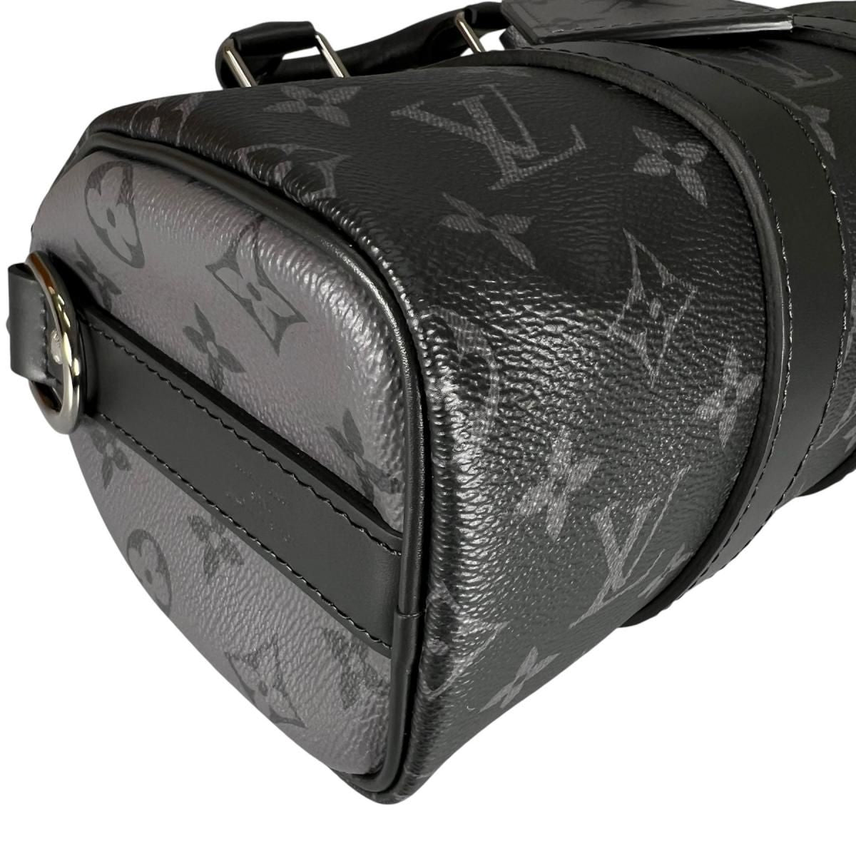 Louis Vuitton Eclipse Bandouliere Keepall 25 Handbag Black — view 8