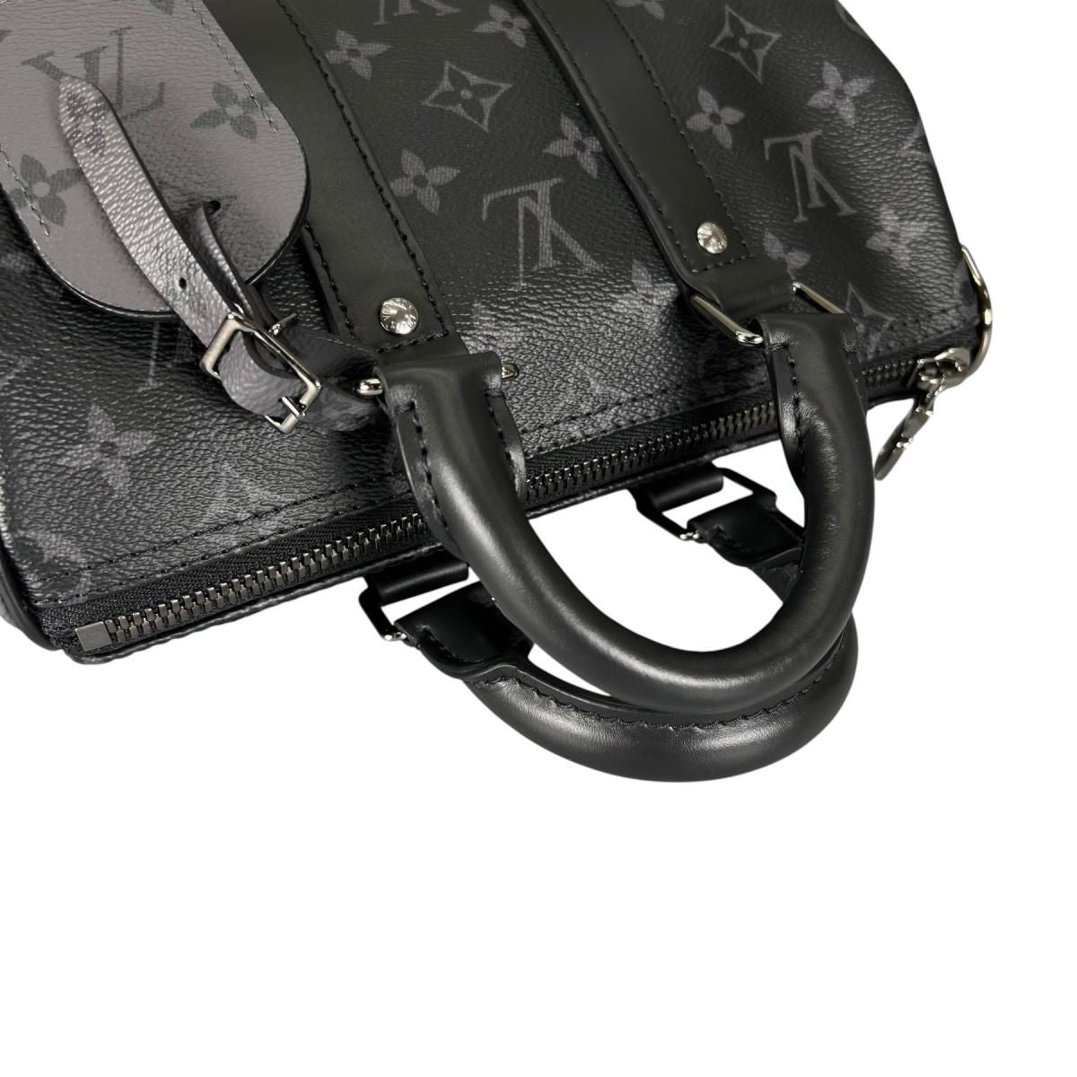 Louis Vuitton Eclipse Bandouliere Keepall 25 Handbag Black — view 6
