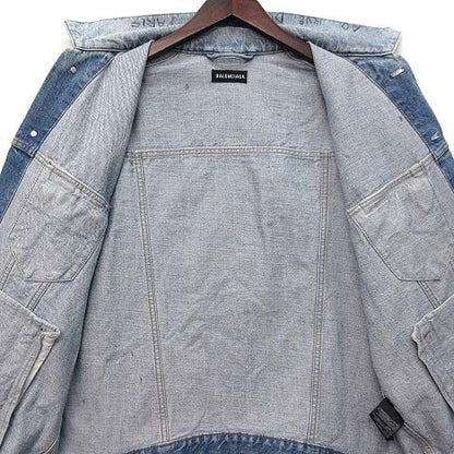 Balenciaga Graphic Denim Jacket Blue 46 — view 6