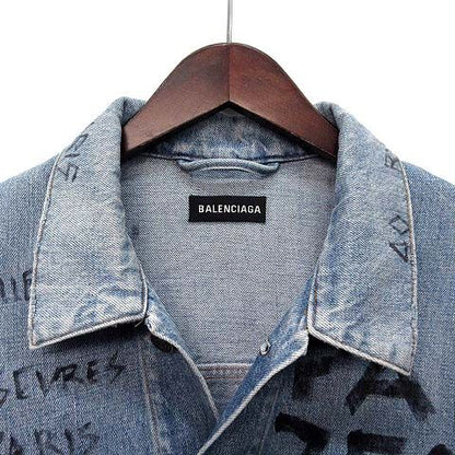 Balenciaga Graphic Denim Jacket Blue 46 — view 3
