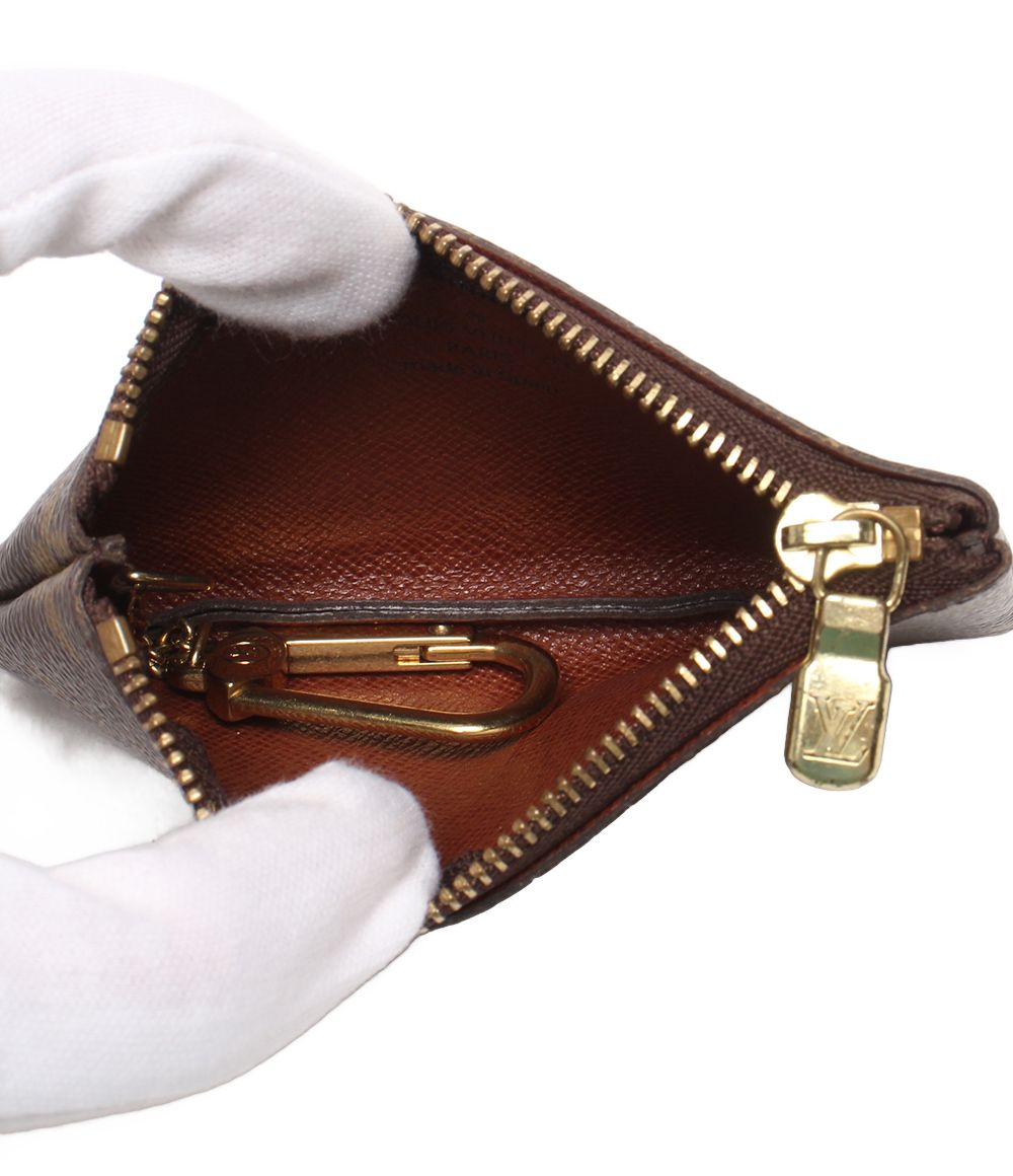 Louis Vuitton Card Case Key Coin with Key Ring Pochette Cles Monogram — view 3