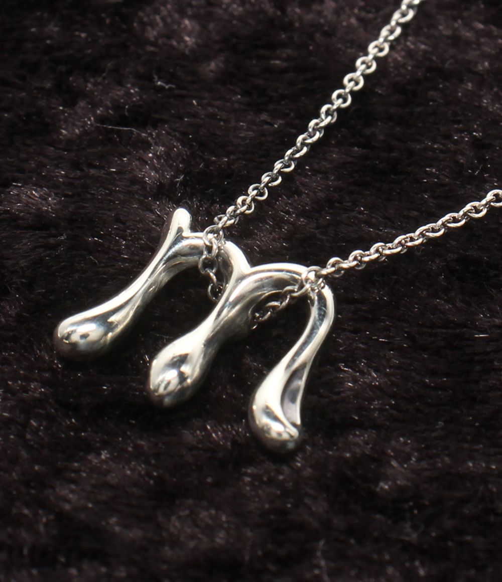 Tiffany & Co Necklace Alphabet Letter Pendant M Elsa Peretti — view 5
