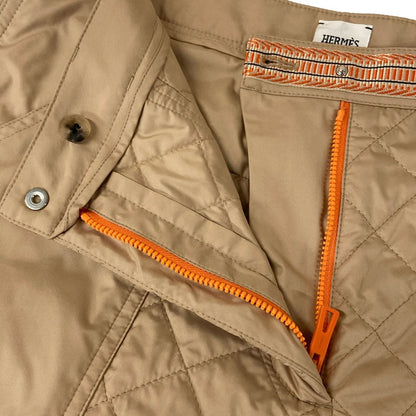 Hermes Pants 42 Beige Orange Full Length Quilted — view 9