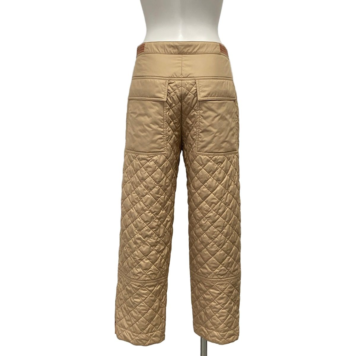 Hermes Pants 42 Beige Orange Full Length Quilted — view 2