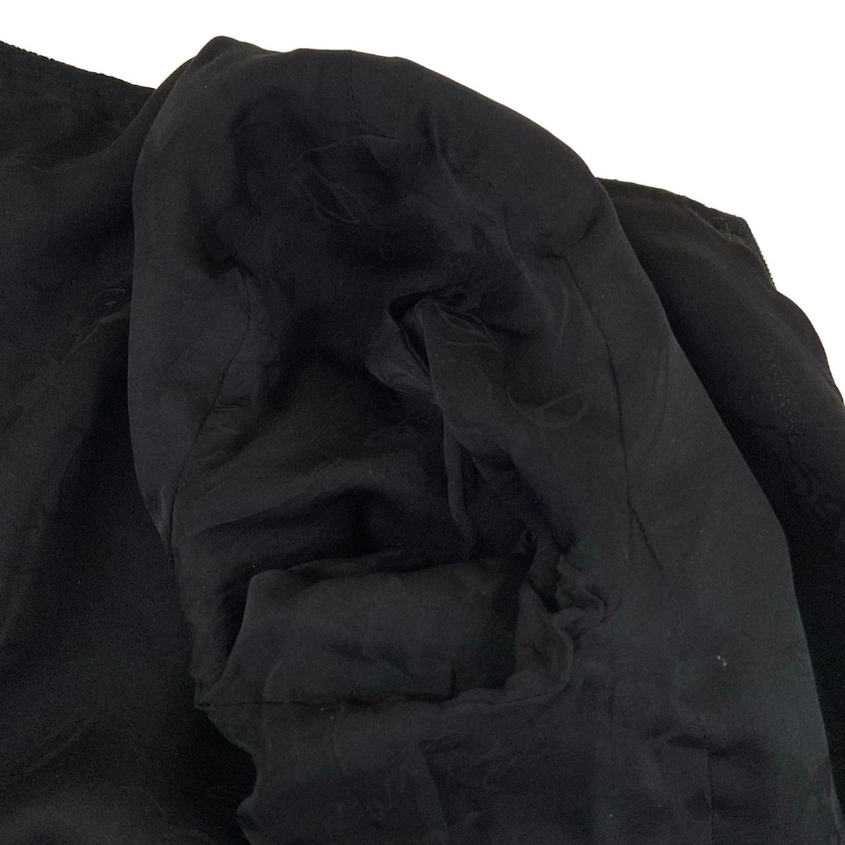 Chanel Jacket 38 Black 3/4 Sleeve Sequin Zip Up Spring Autumn Silk — view 8