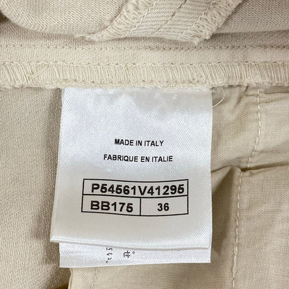 Chanel Pants 36 Ivory Full Length CC Logo Cotton — view 4