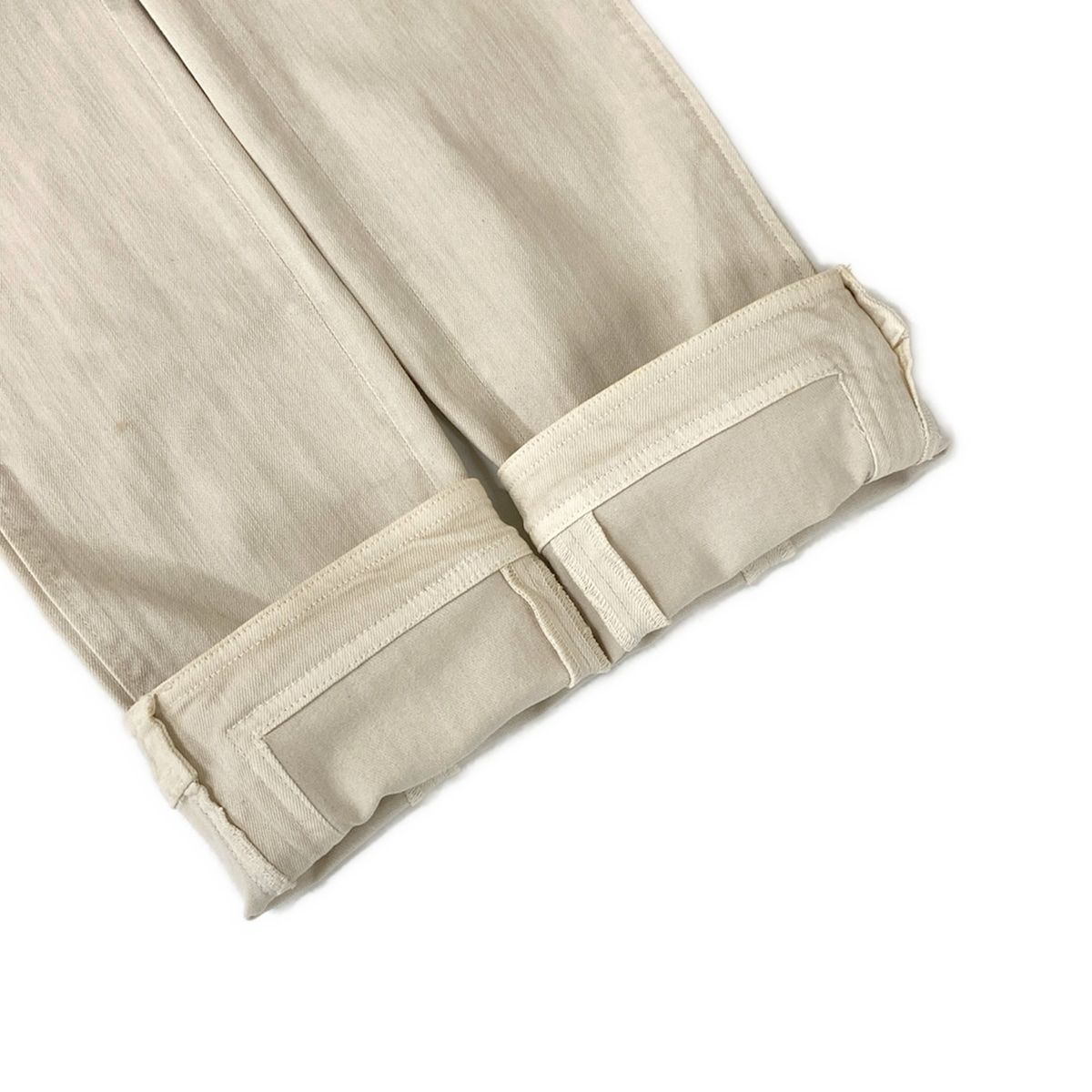 Chanel Pants 36 Ivory Full Length CC Logo Cotton — view 7