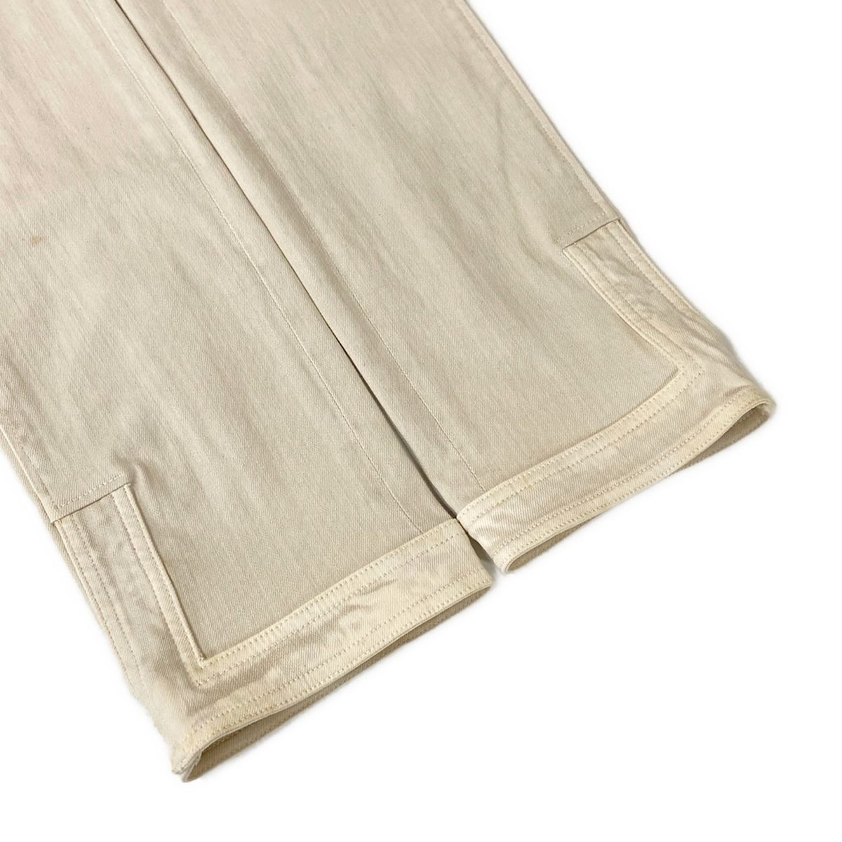 Chanel Pants 36 Ivory Full Length CC Logo Cotton — view 6