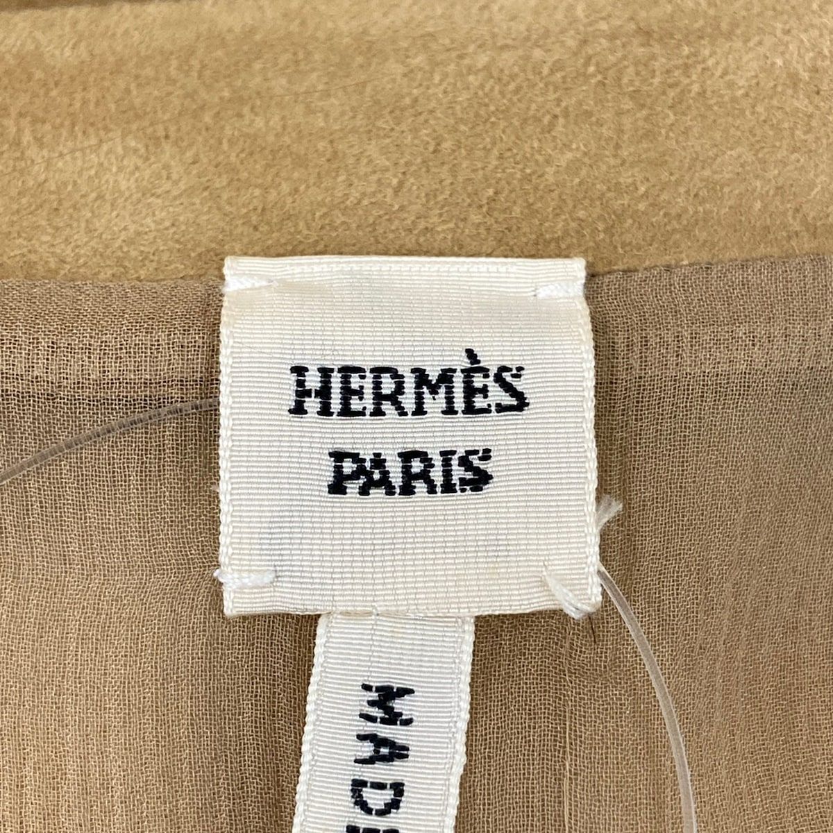 Hermes Dress 38 M Light Brown Sleeveless Knee Length Studs Martin Margiela — view 3
