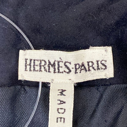 Hermes Dress 36 S Dark Navy Sleeveless High Neck Maxi Length — view 3