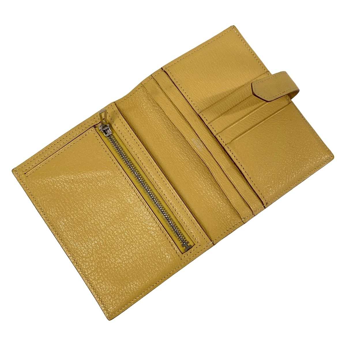 Hermes Bifold Wallet Bearn Compact Foin Silver — view 3