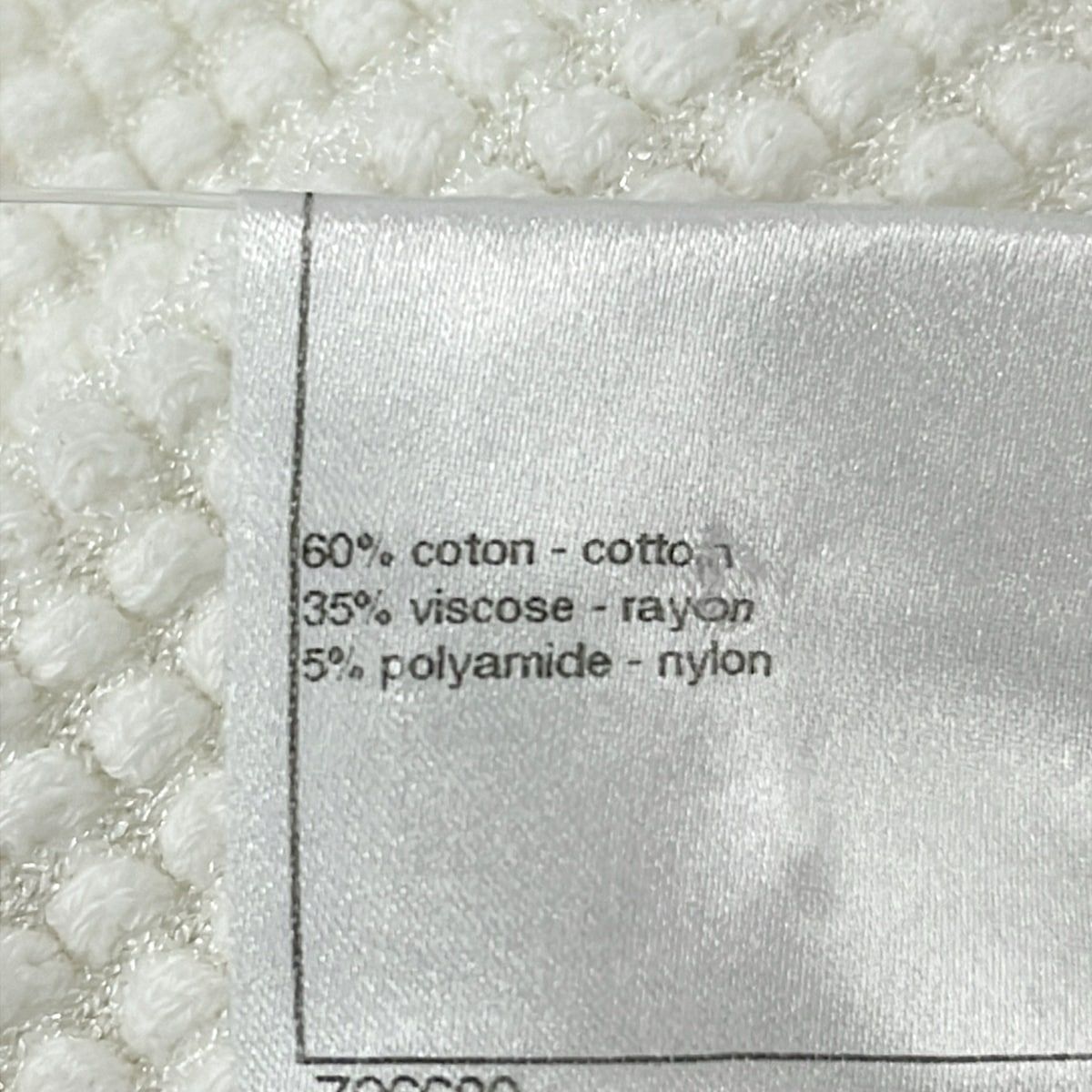 Chanel Sleeveless Top 40 M White Lace Cut Replacement Waffle — view 4