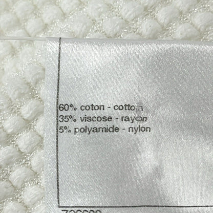 Chanel Sleeveless Top 40 M White Lace Cut Replacement Waffle — view 4