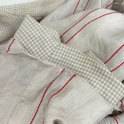 Hermes Jacket 40 M Ivory Light Blue Houndstooth — view 9