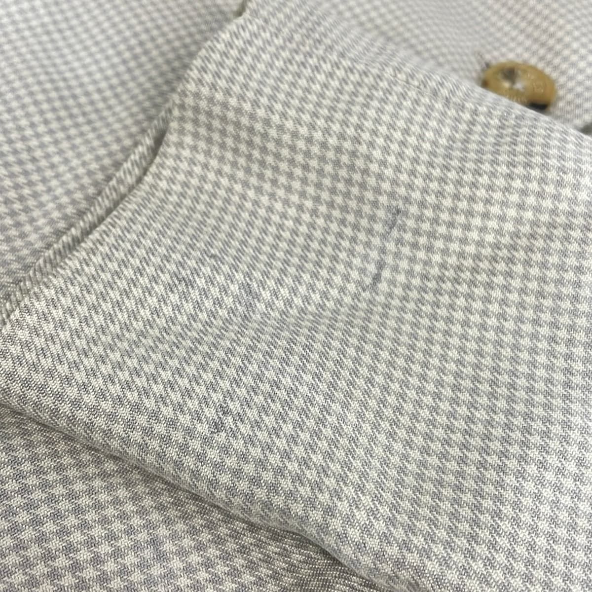 Hermes Jacket 40 M Ivory Light Blue Houndstooth — view 8