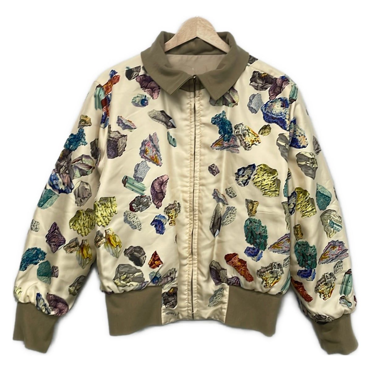 Hermes Jacket 38 M Beige Multi 38 Reversible Ore Pattern — view 3