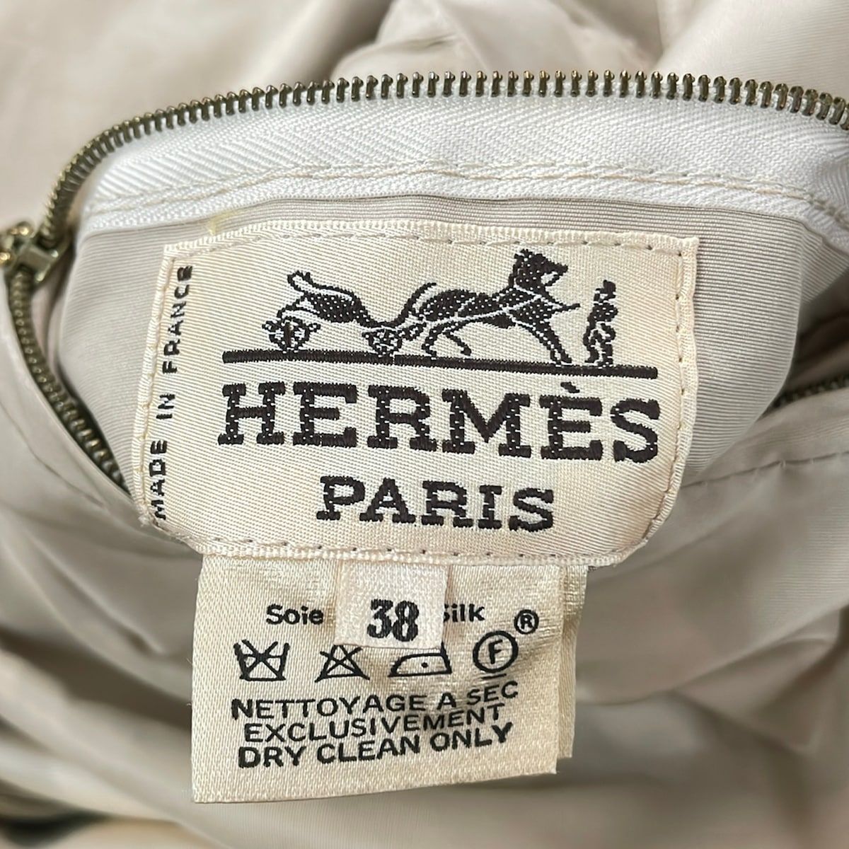 Hermes Jacket 38 M Beige Multi 38 Reversible Ore Pattern — view 4