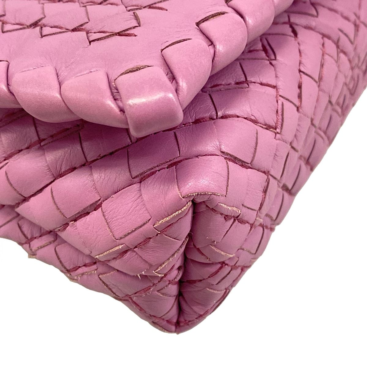 Bottega Veneta Shoulder Bag Intrecciato Light Purple Stitch Leather — view 6
