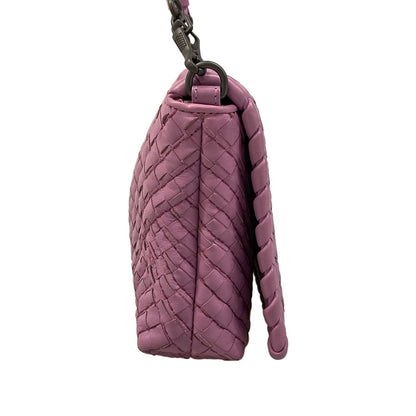 Bottega Veneta Shoulder Bag Intrecciato Light Purple Stitch Leather — view 2