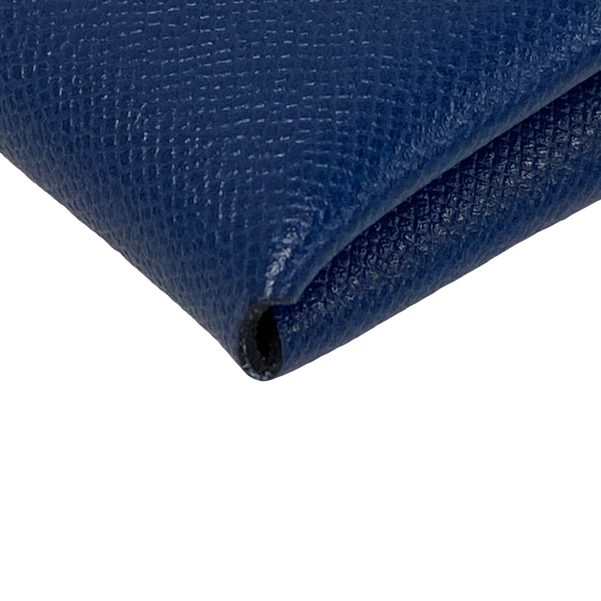 Hermes Coin Case Calvi Duo Blue Saffiano — view 7