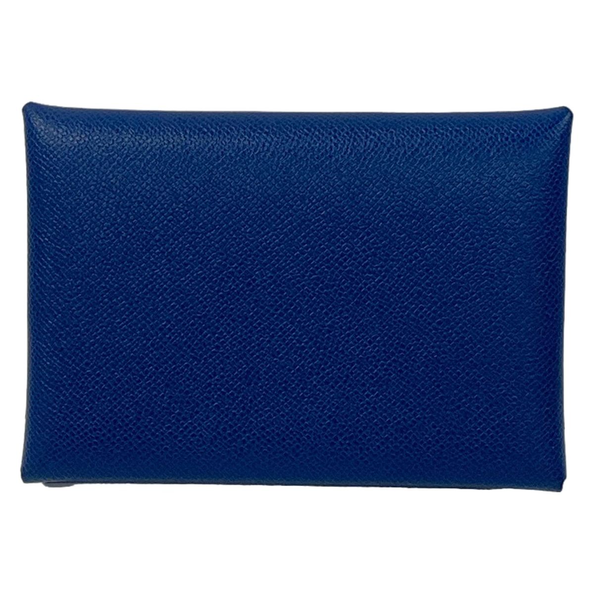 Hermes Coin Case Calvi Duo Blue Saffiano — view 2